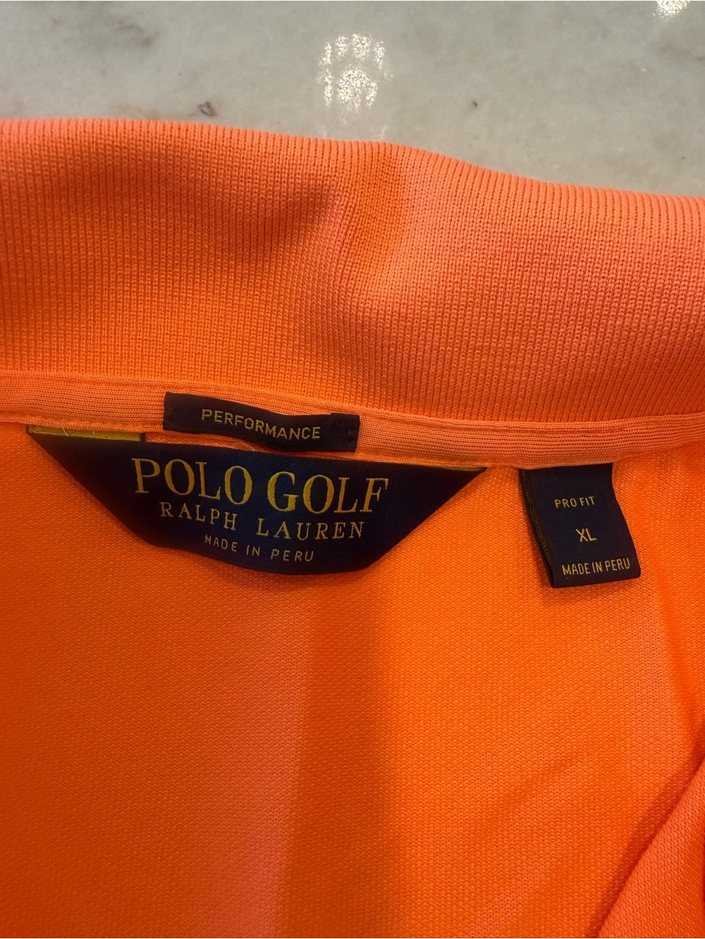 Polo golf by Ralph Lauren Bright Orange Short-Sleeve Polo with white  Pony! XL - Picture 3 of 5